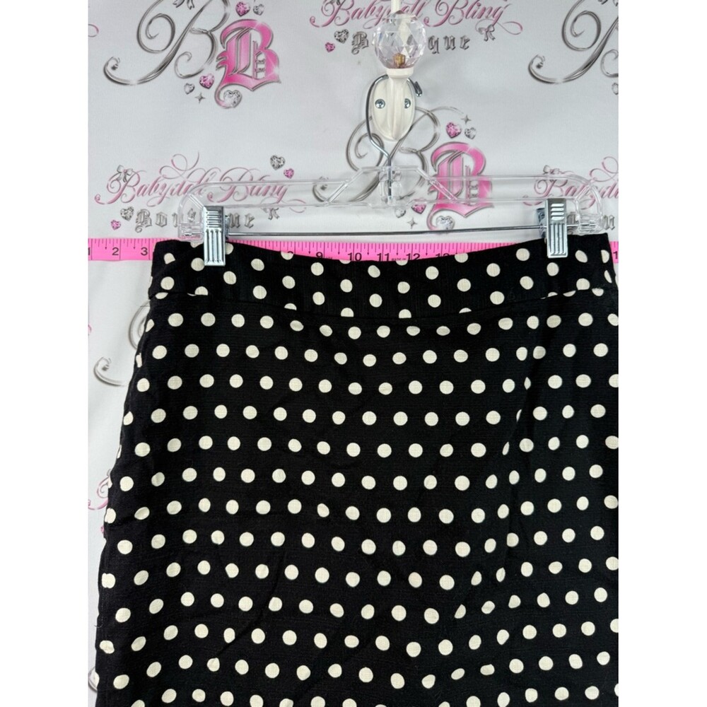 Banana Republic Midi Pencil Skirt dramatic casual Polka Dot Black and White - Picture 5 of 11